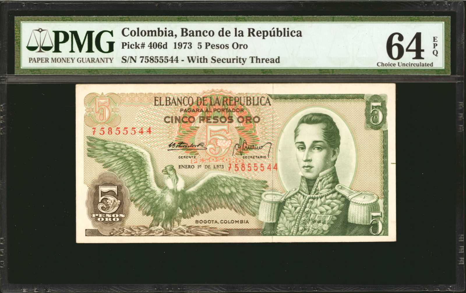 image for: Colombia  5 pesos oro(B949i)
