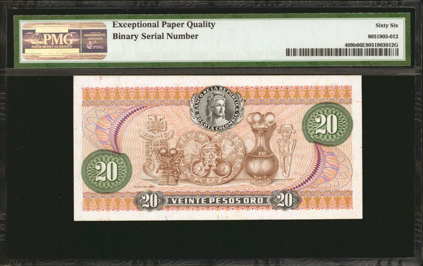image for: Colombia  20 pesos oro(B951z)