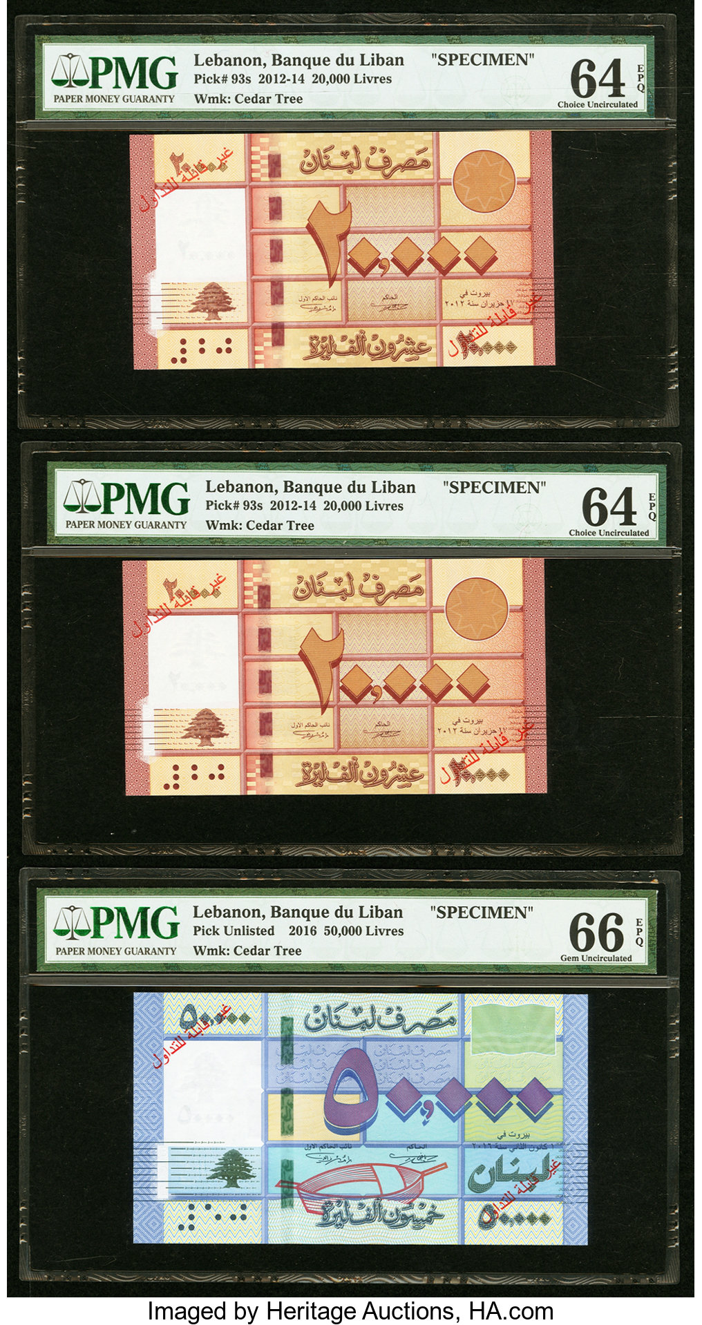 image for: Lebanon  50,000 livres (pounds) (B545az)