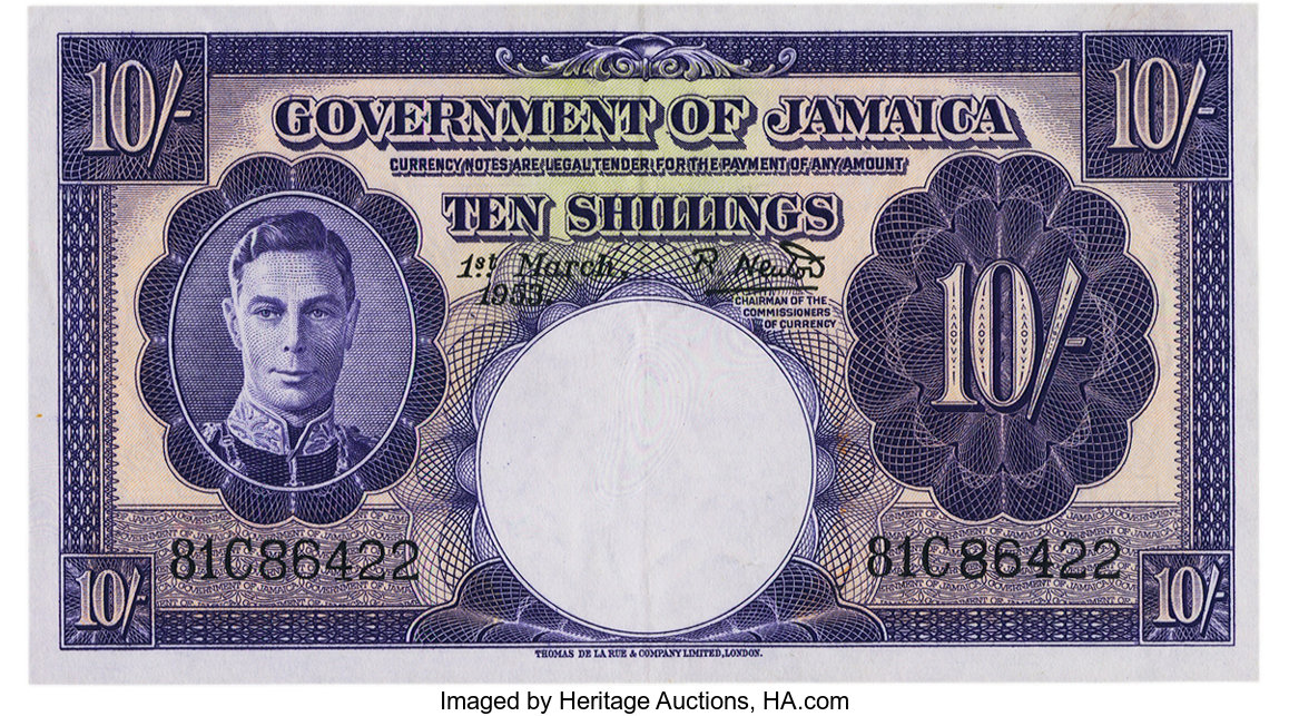 image for: Jamaica  10 shillings (B108b)