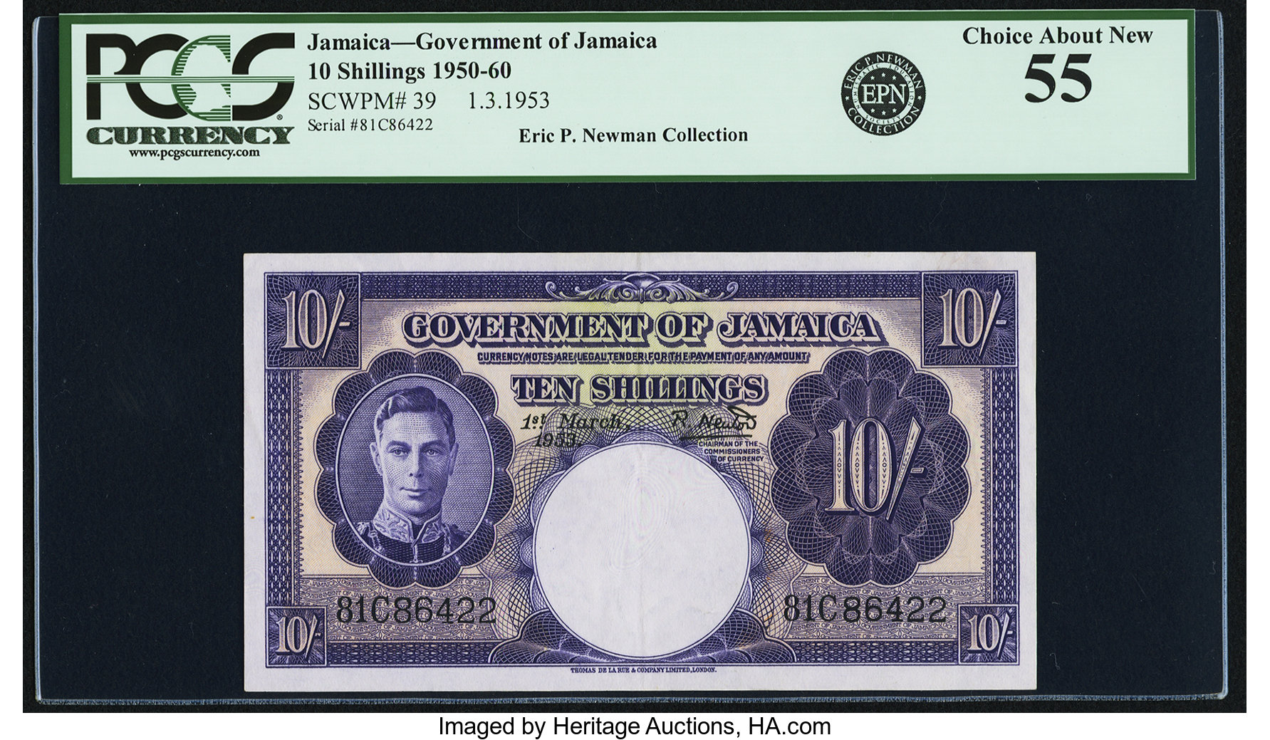 image for: Jamaica  10 shillings (B108fs)