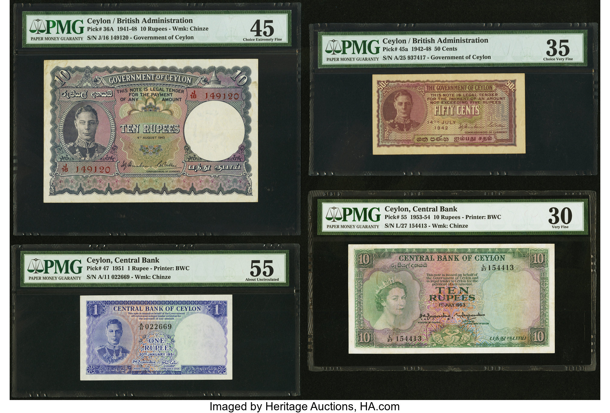 image for: Ceylon  1 rupee(B301a)