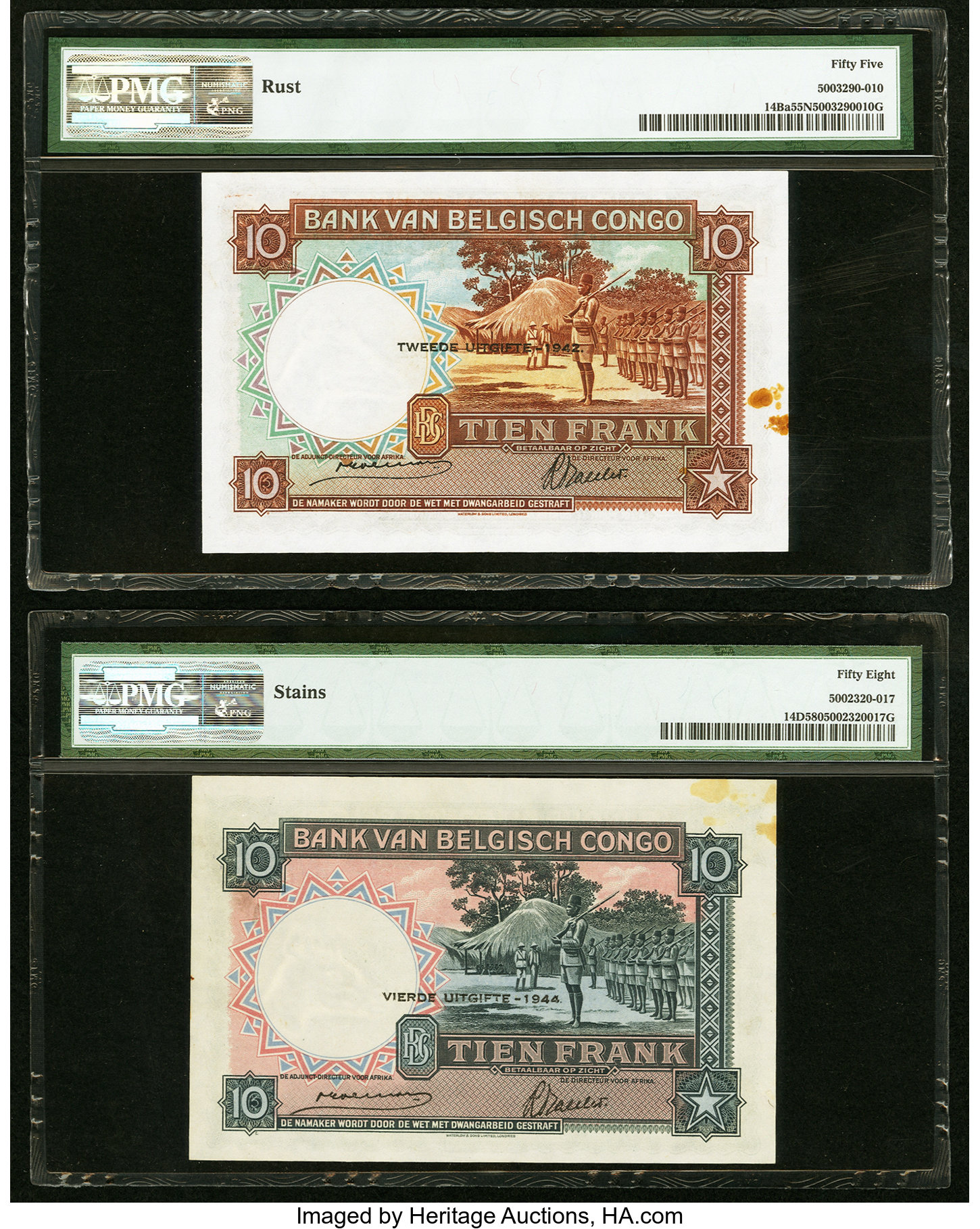 image for: Belgian Congo  10 francs(B211as)