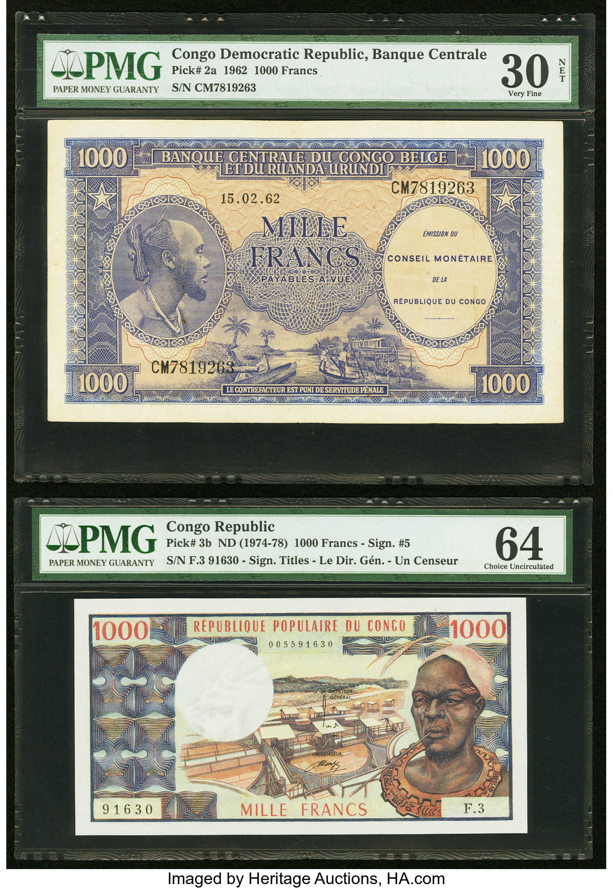 image for: Congo Democratic Republic  1,000 francs(B101a)
