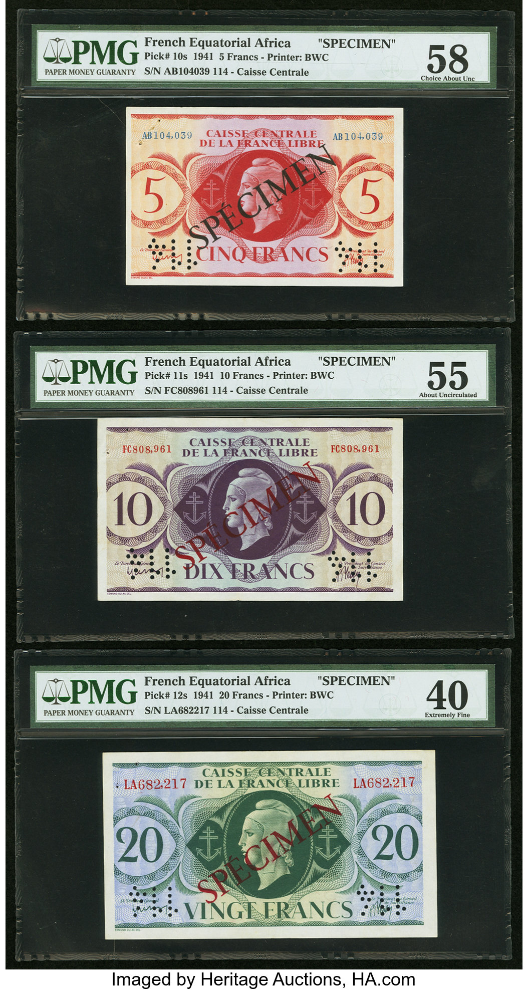 image for: French Equatorial Africa  20 francs(B303as1)