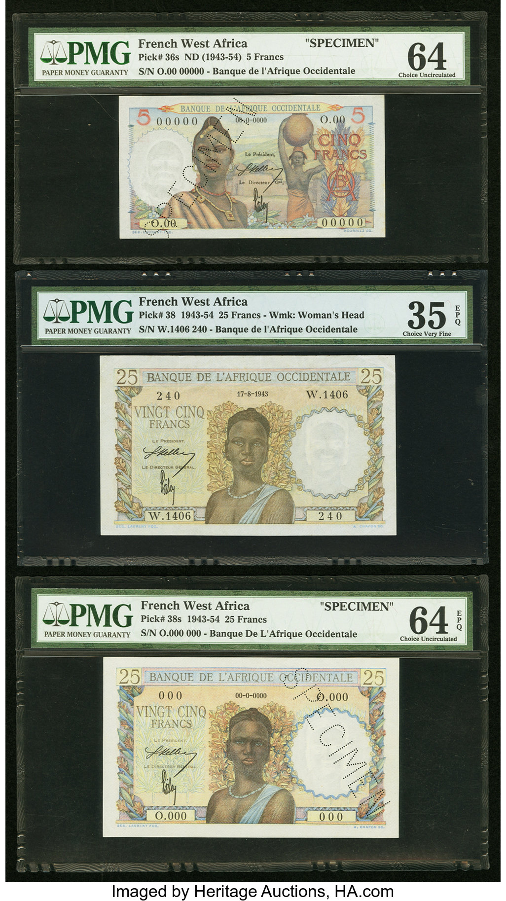 image for: French West Africa  25 francs(B122s1)