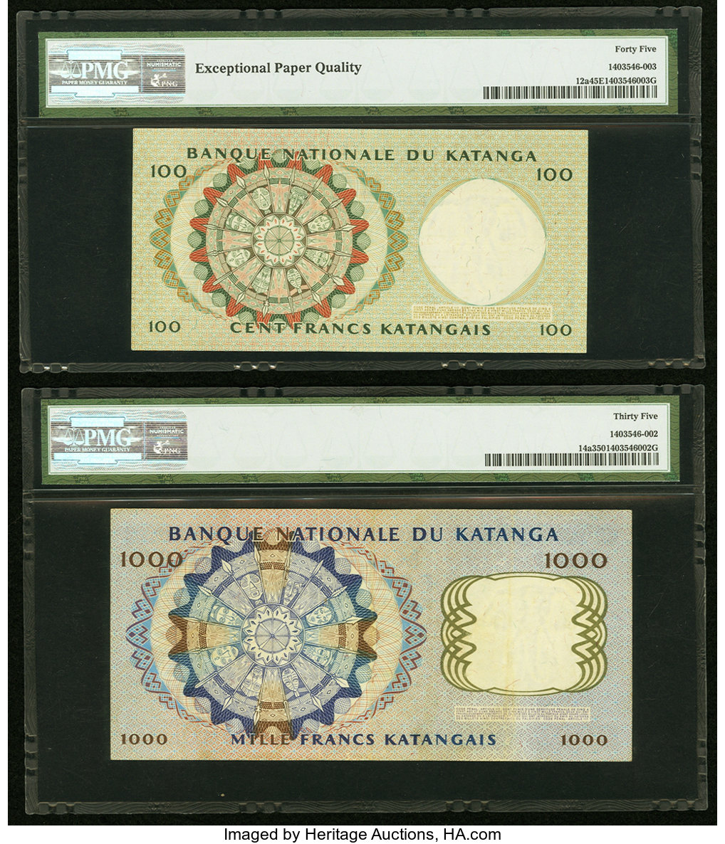 image for: Katanga  100 francs(B209as)