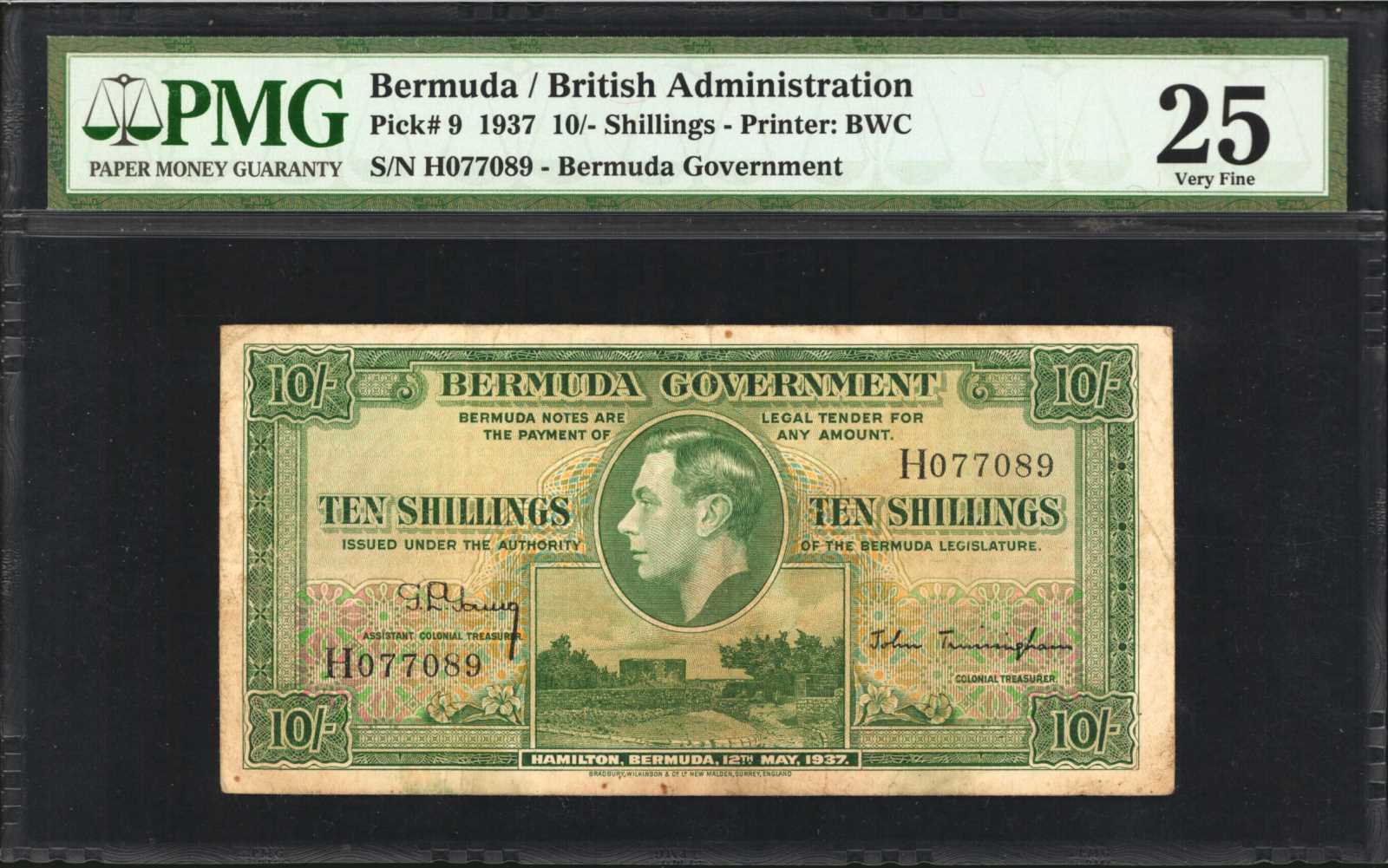 image for: Bermuda  10 shillings(B109a)