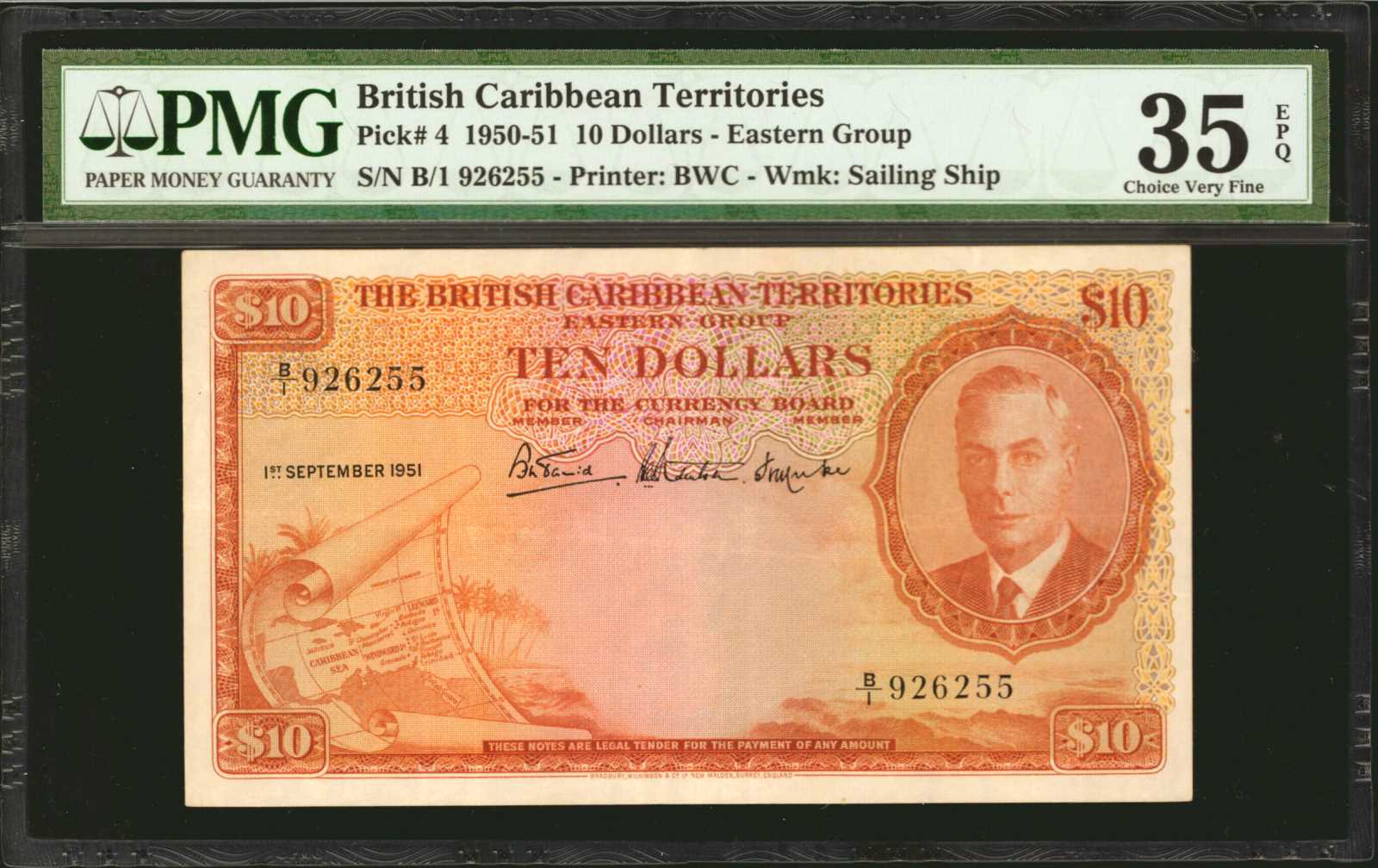 image for: British Caribbean Territories  10 dollars(B104b)