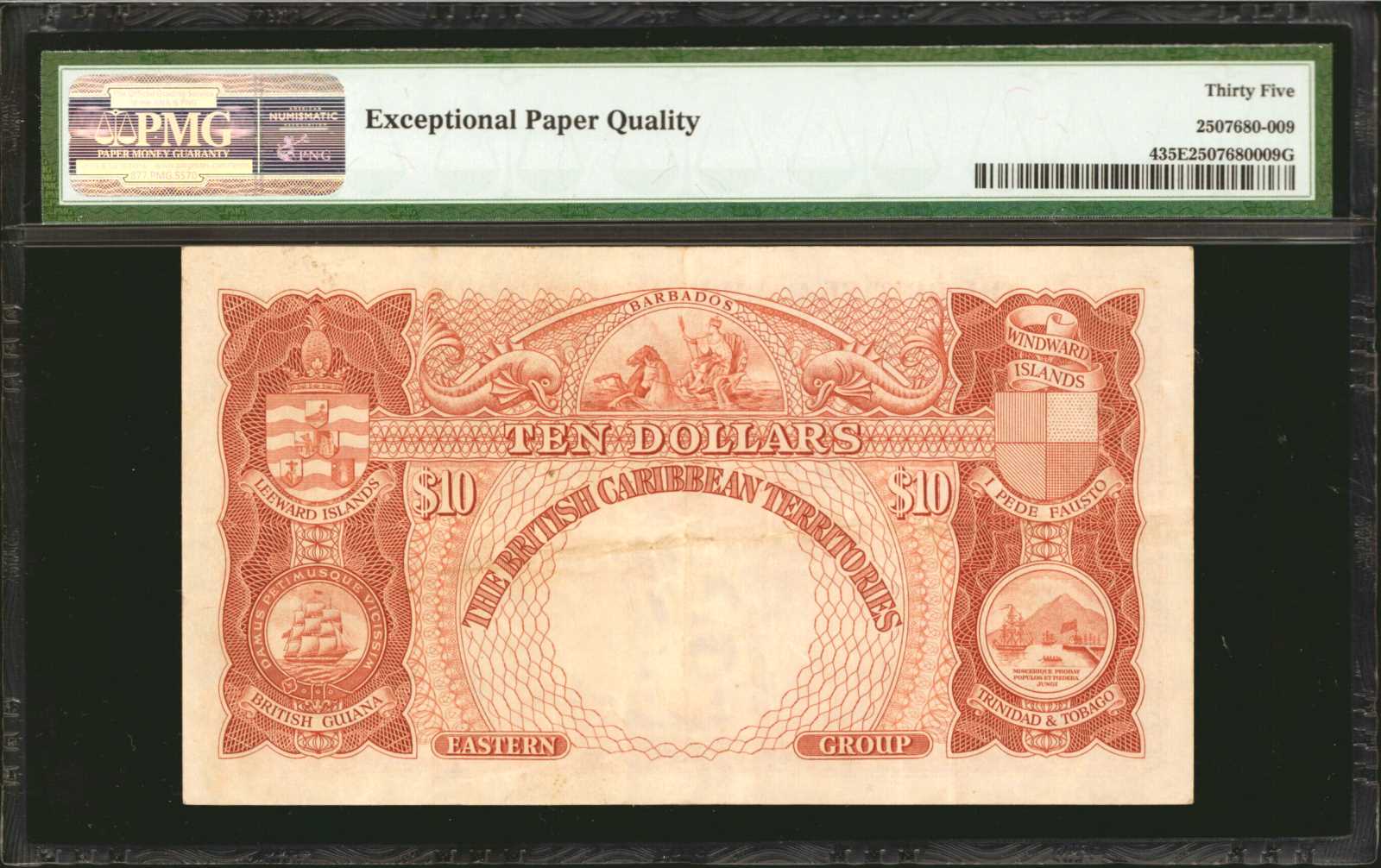 image for: British Caribbean Territories  10 dollars(B104a)