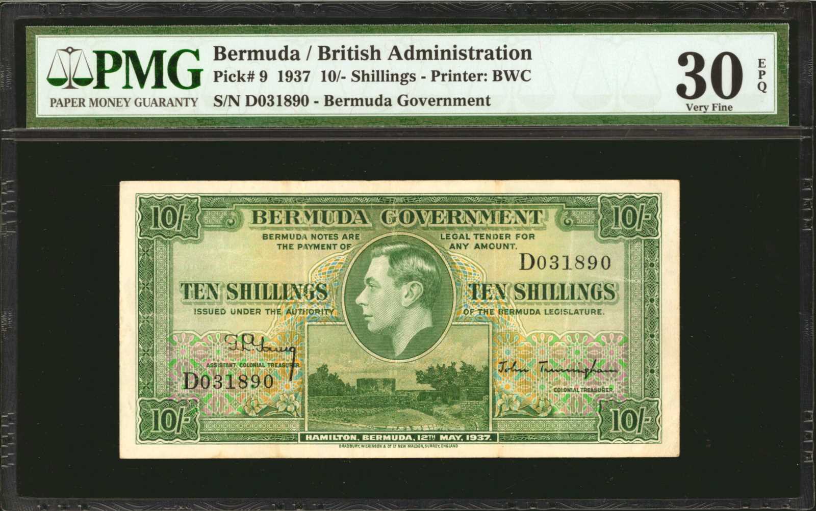 image for: Bermuda  10 shillings(B109as)