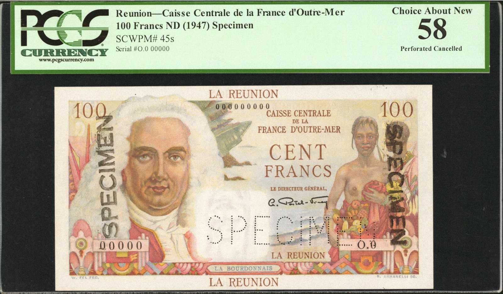 image for: Reunion  100 francs(B408as2)