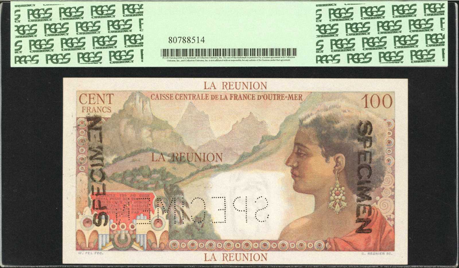 image for: Reunion  100 francs(B408as2)