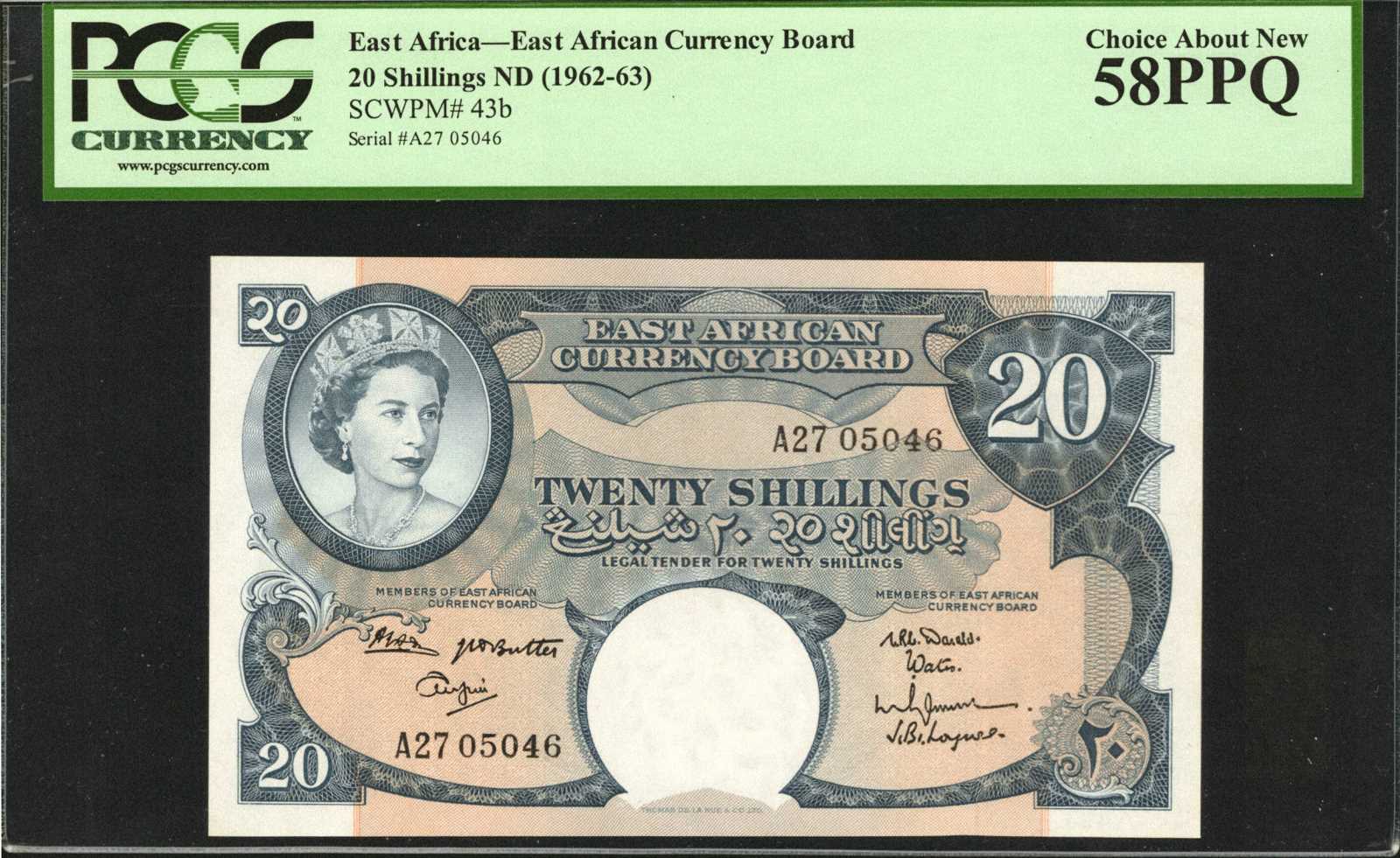 image for: East Africa  20 shillings(B229bs1)