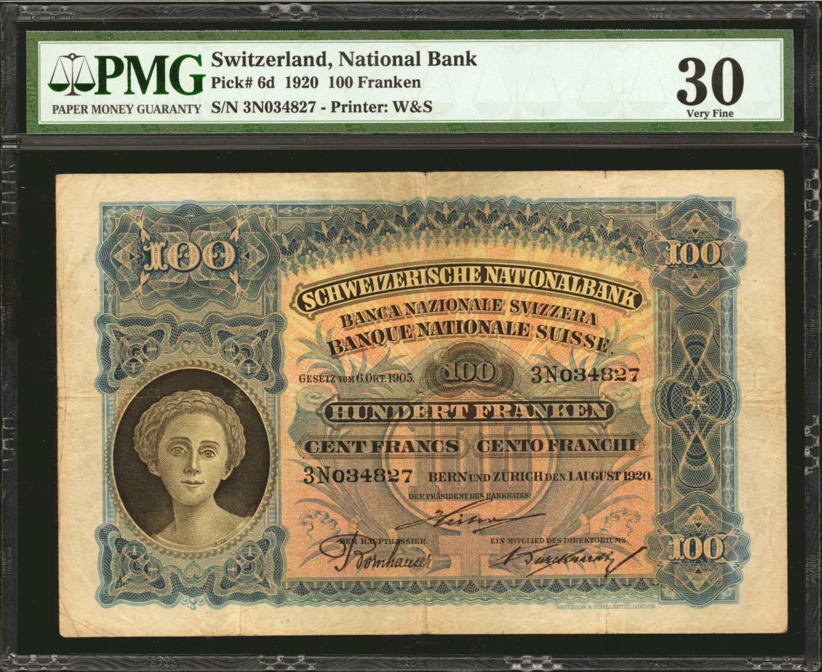 image for: Switzerland  100 francs (B313b)