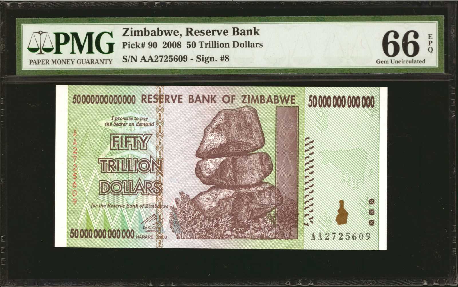 image for: Zimbabwe  20,000,000,000,000 dollars (B180a)