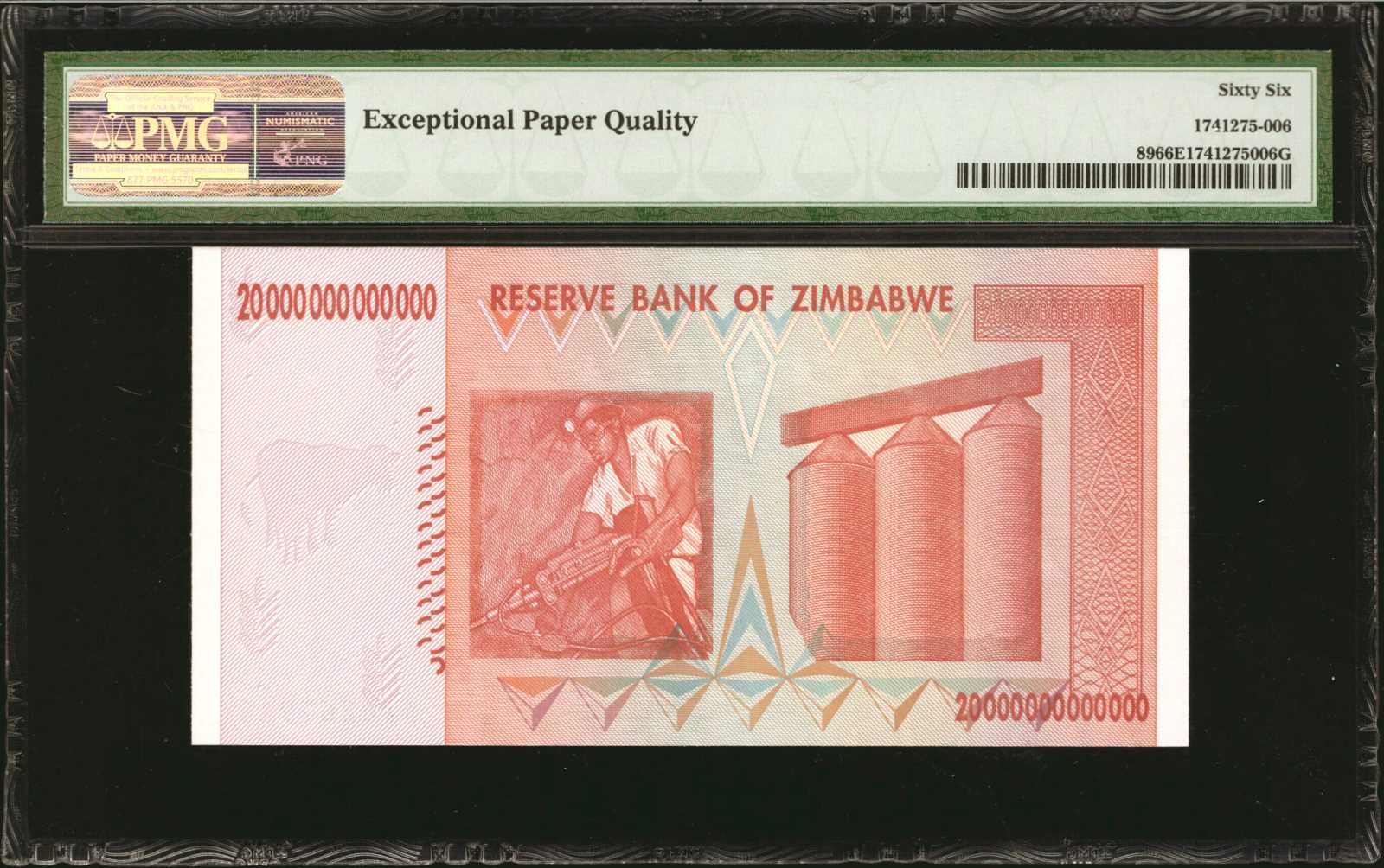 image for: Zimbabwe  20,000,000,000,000 dollars (B180az)