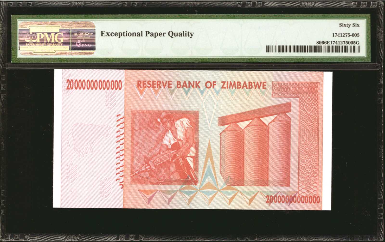 image for: Zimbabwe  20,000,000,000,000 dollars (B180az)