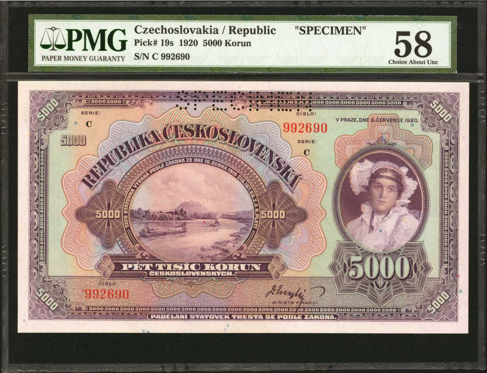 image for: Czechoslovakia  5,000 korun (B120a)
