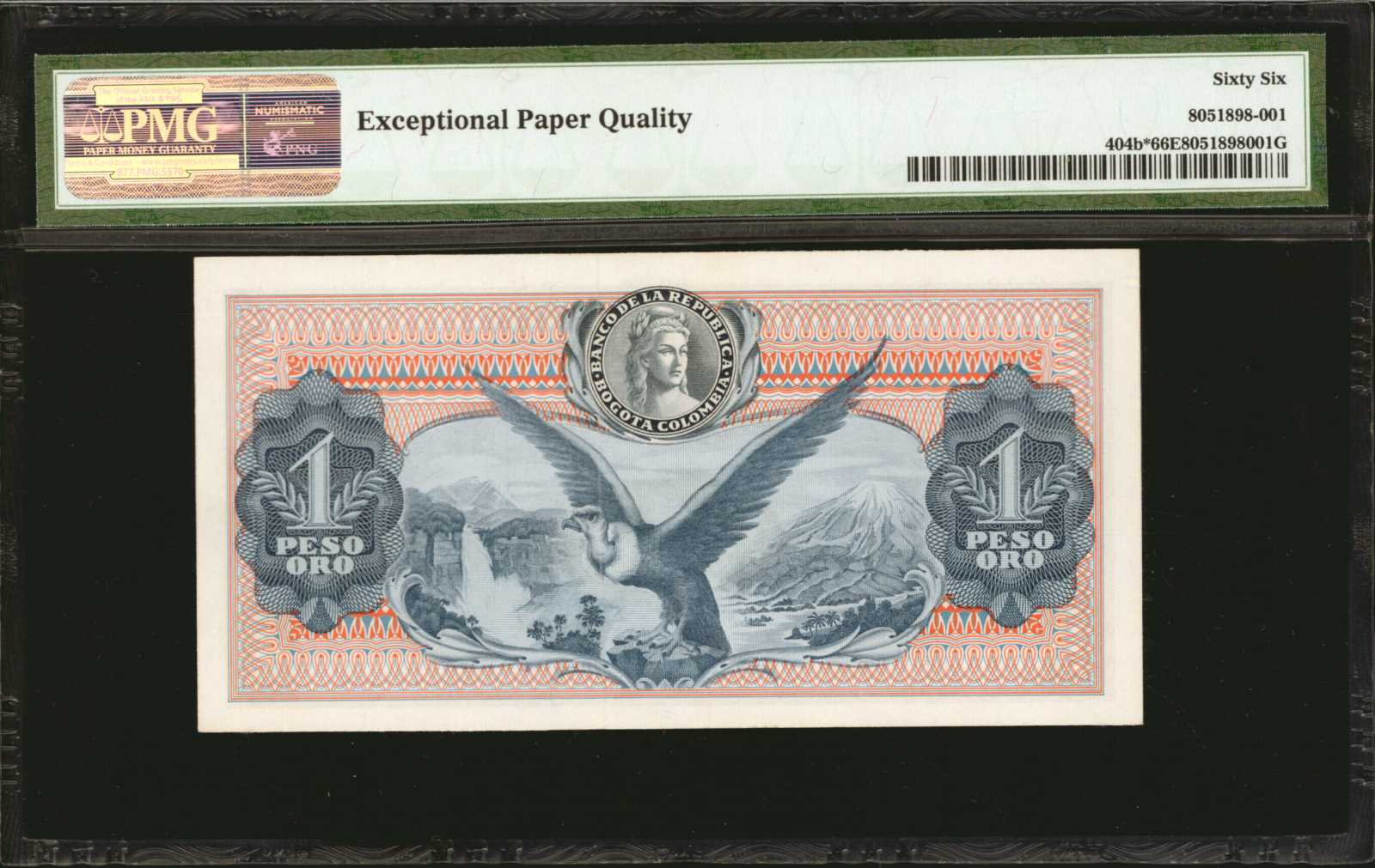 image for: Colombia  1 peso oro(B947a)