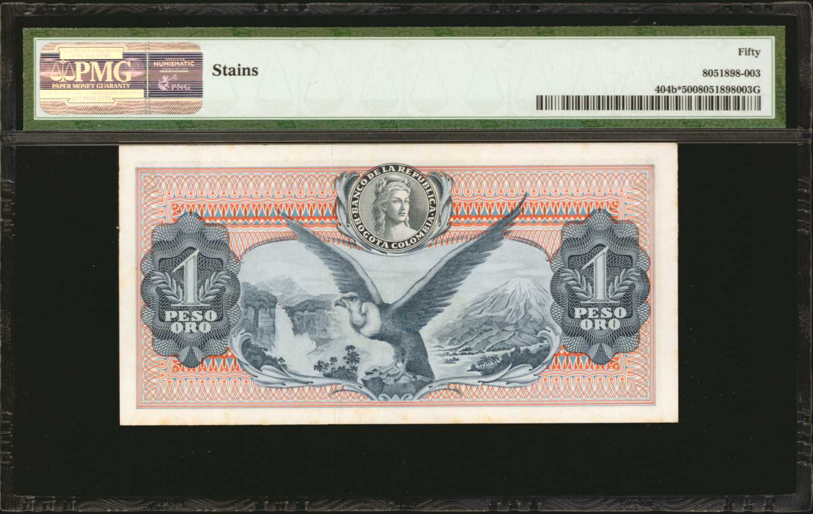 image for: Colombia  1 peso oro(B947z)