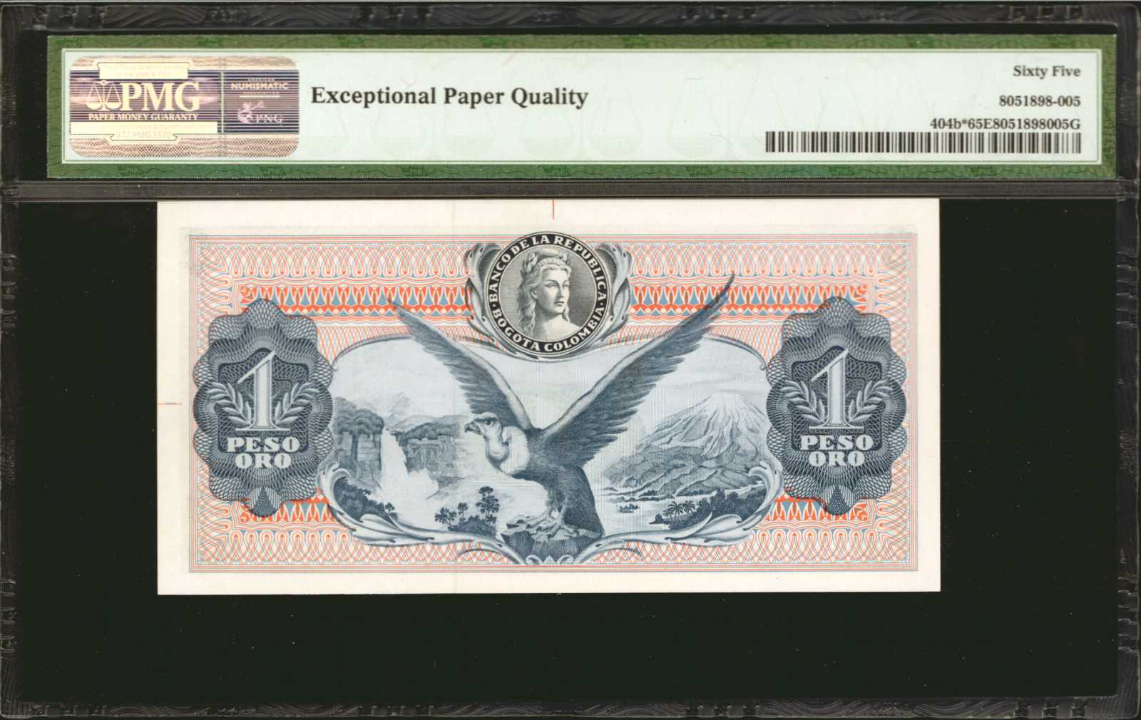 image for: Colombia  1 peso oro(B947a)