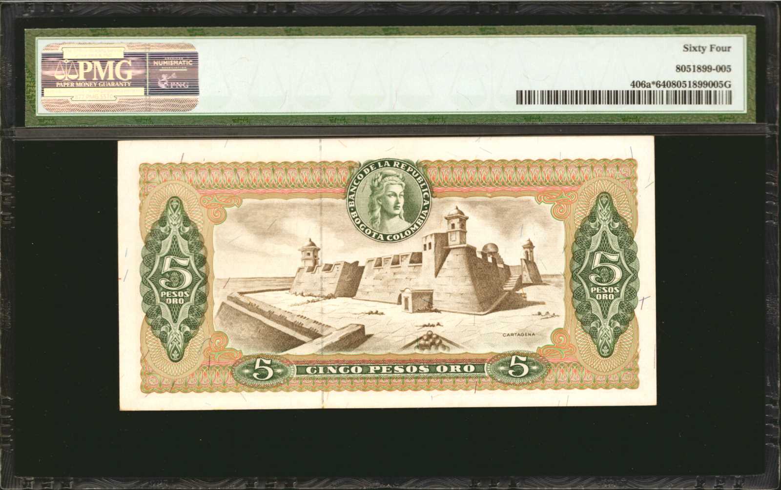 image for: Colombia  5 pesos oro(B949h)