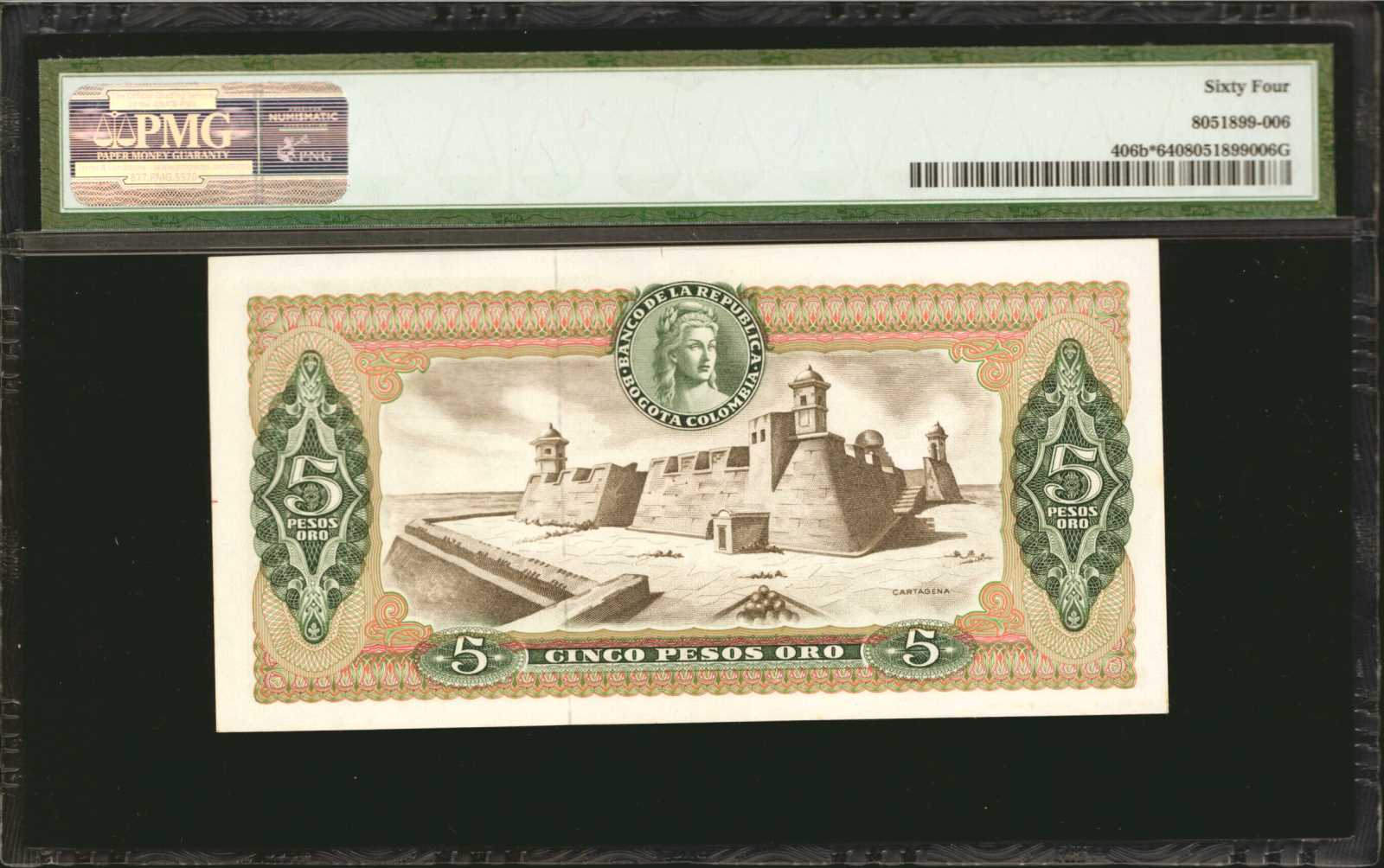 image for: Colombia  5 pesos oro(B949h)
