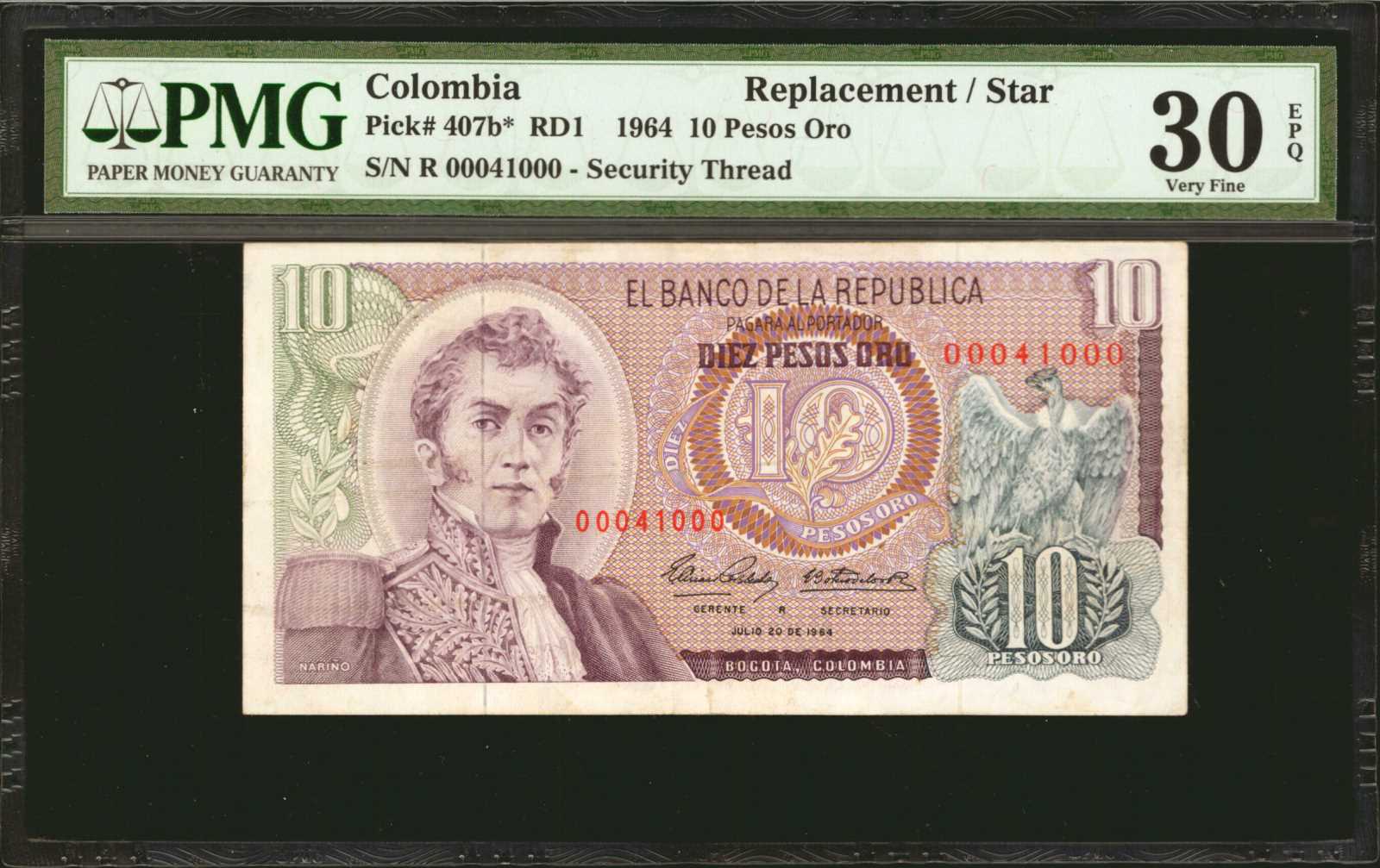 image for: Colombia  10 pesos oro(B950h)