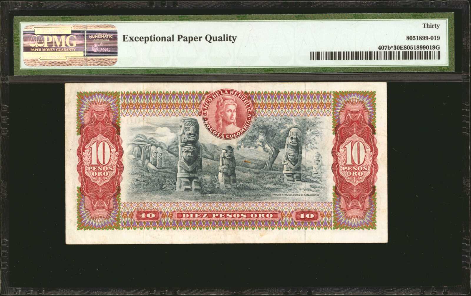 image for: Colombia  10 pesos oro(B950c)