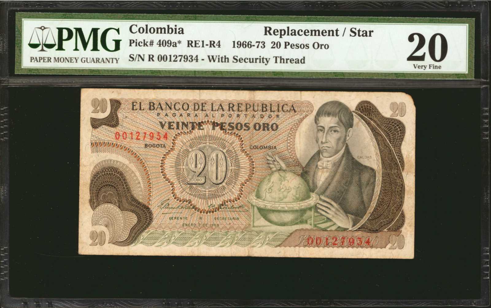 image for: Colombia  20 pesos oro(B951z)