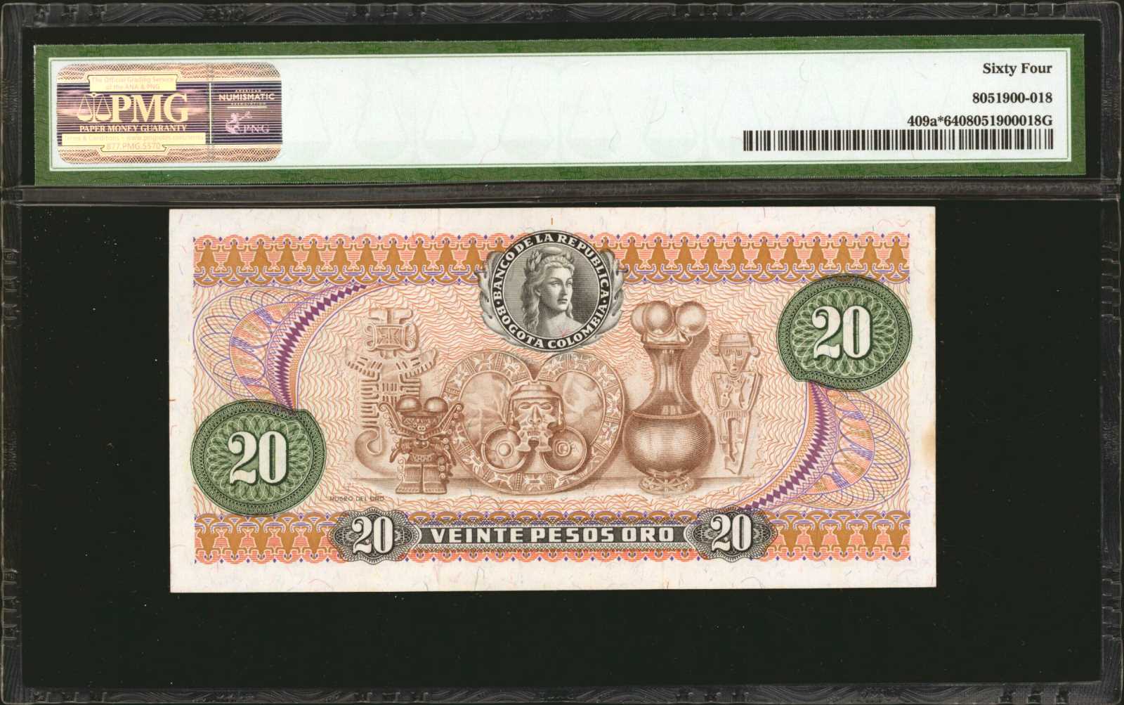 image for: Colombia  20 pesos oro(B951c)