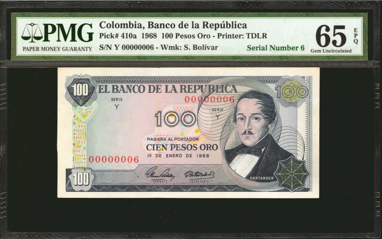 image for: Colombia  100 pesos oro(B955ds1)