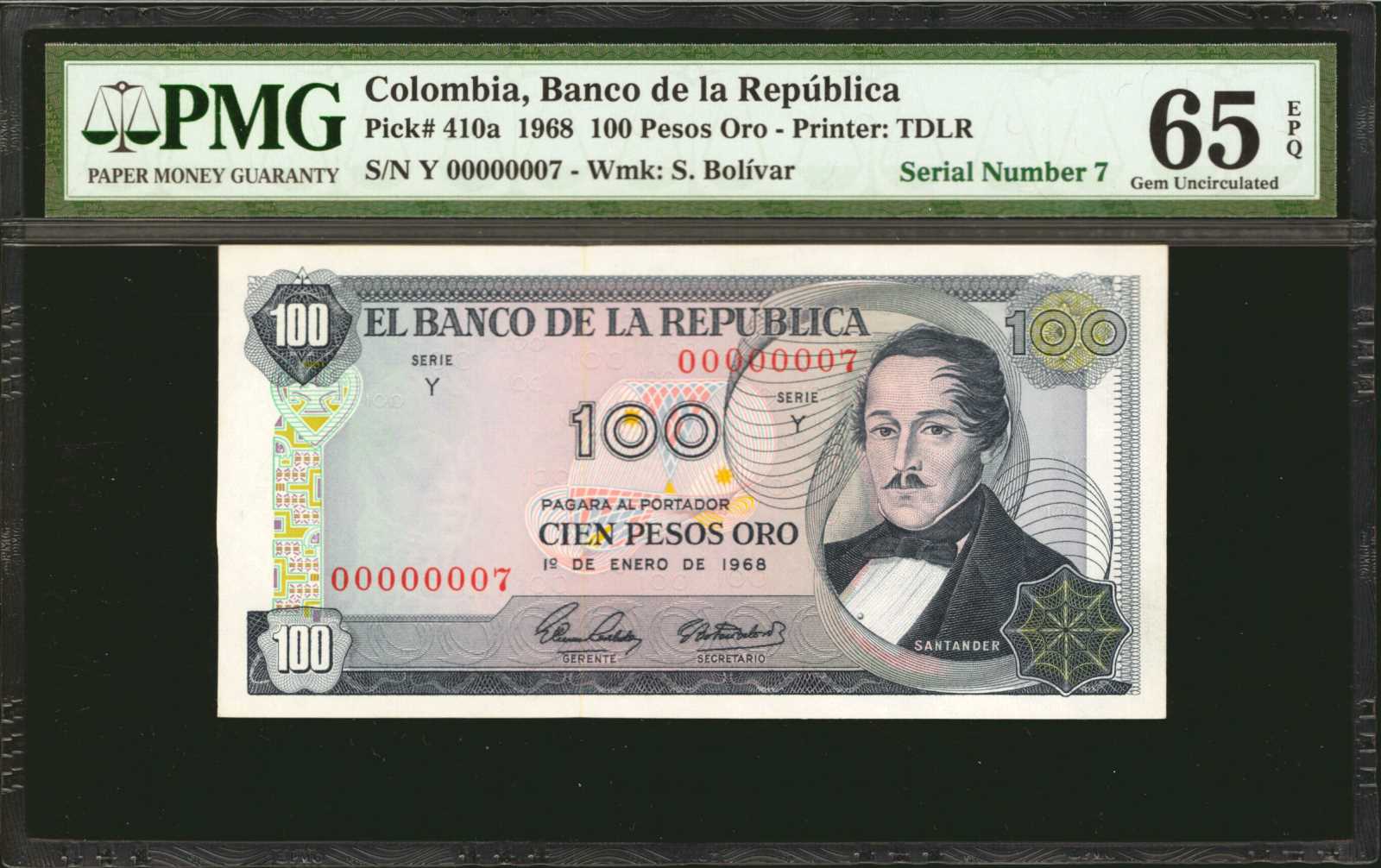 image for: Colombia  100 pesos oro(B955b)