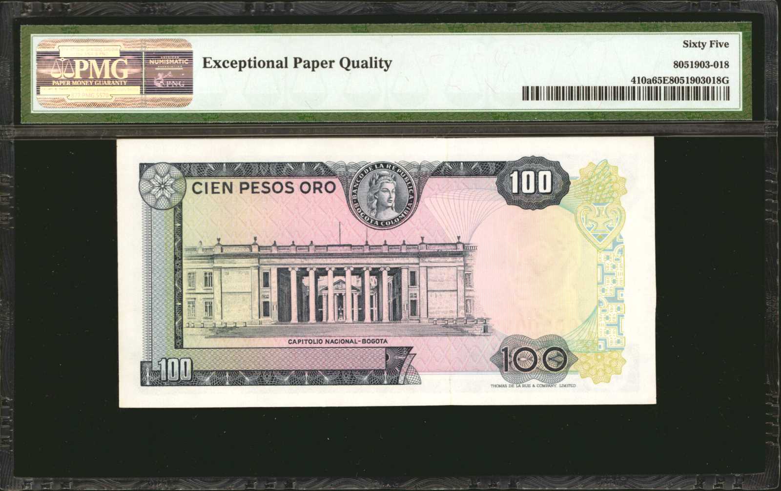 image for: Colombia  100 pesos oro(B955bs1)
