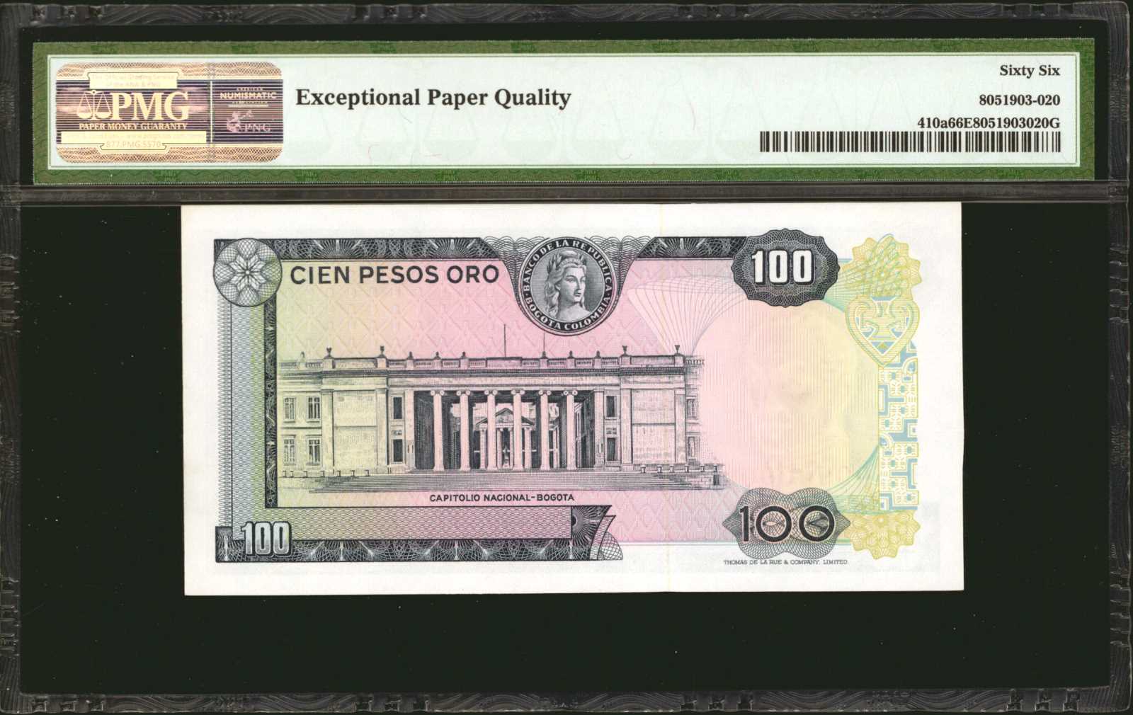image for: Colombia  100 pesos oro(B955c)