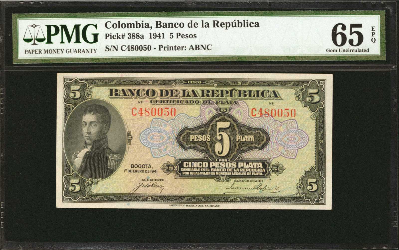 image for: Colombia  5 pesos plata(B936ap1)
