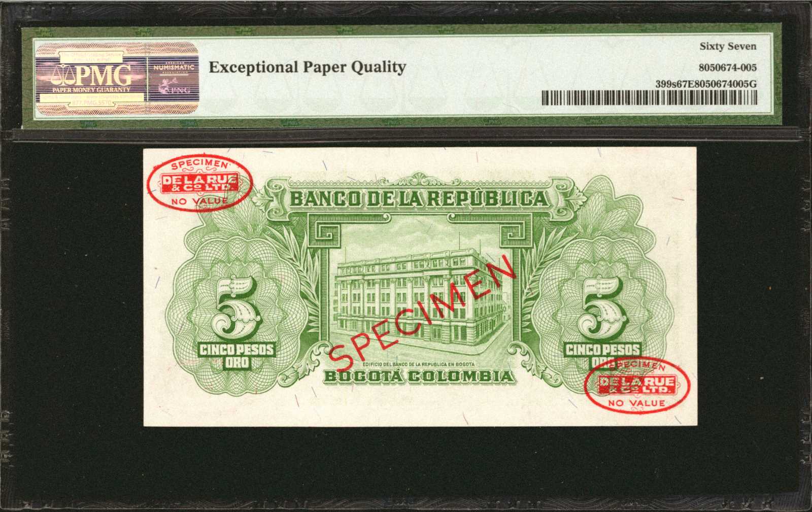 image for: Colombia  5 pesos oro(B939as3)
