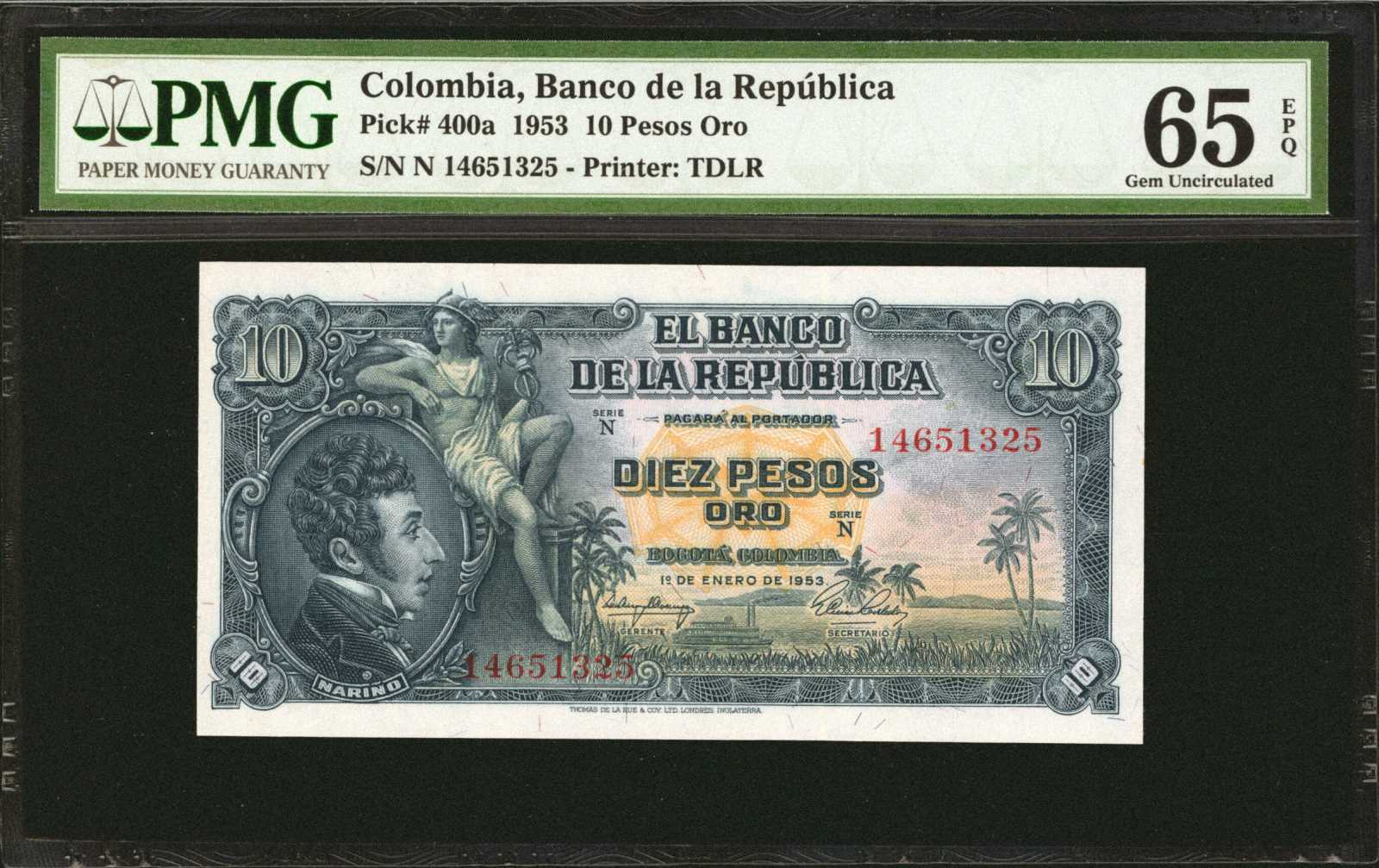 image for: Colombia  10 pesos oro(B941ds3)