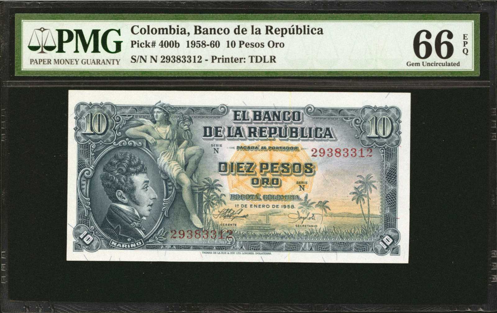 image for: Colombia  10 pesos oro(B941dp)