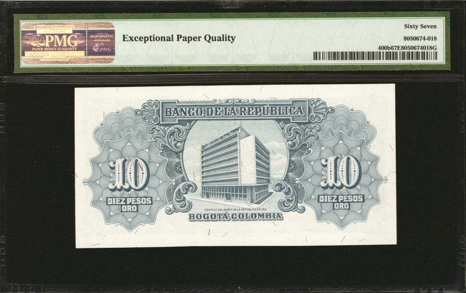 image for: Colombia  10 pesos oro(B941a)