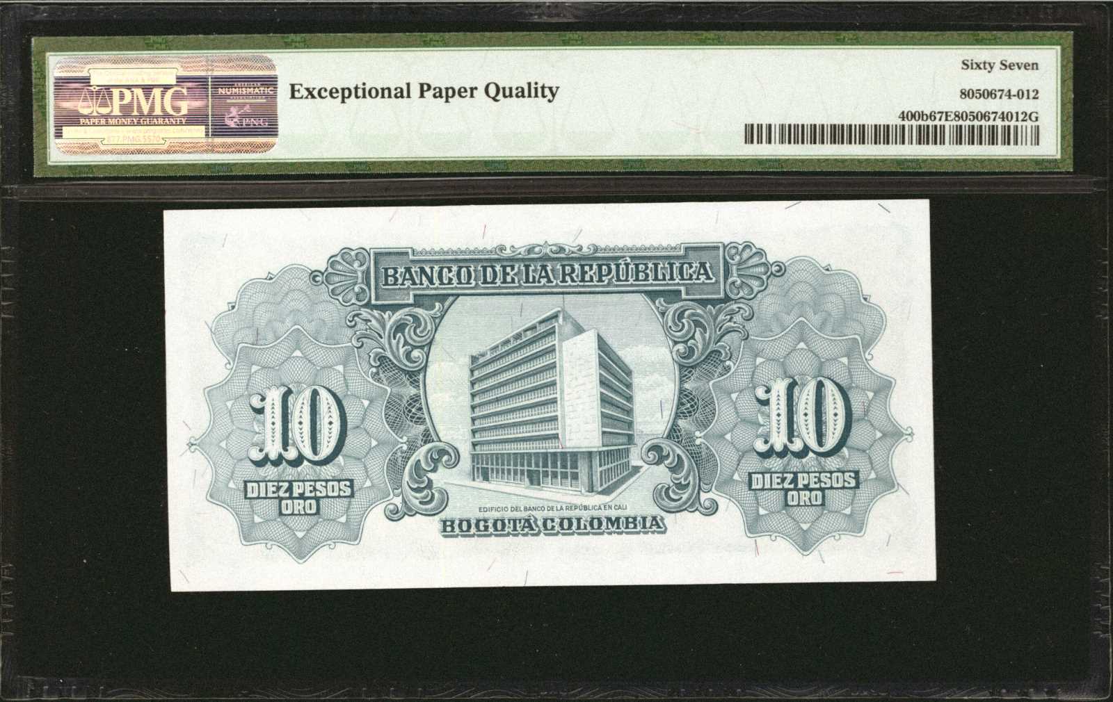 image for: Colombia  10 pesos oro(B941a)