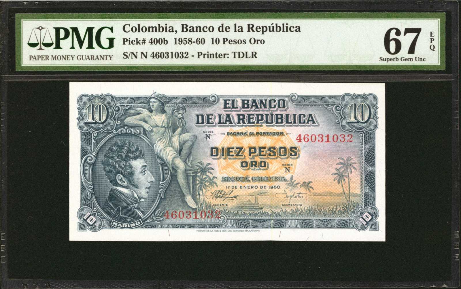 image for: Colombia  10 pesos oro(B941cs1)