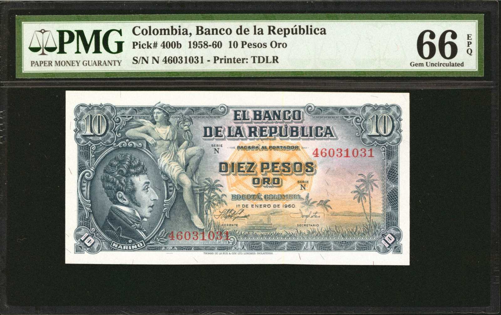 image for: Colombia  10 pesos oro(B941dp)