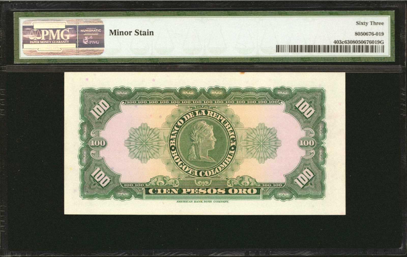image for: Colombia  100 pesos oro(B944e)
