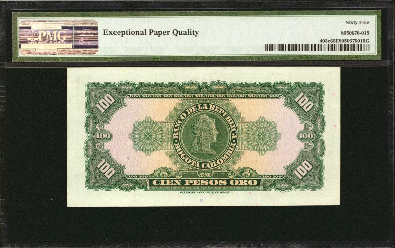 image for: Colombia  100 pesos oro(B944d)