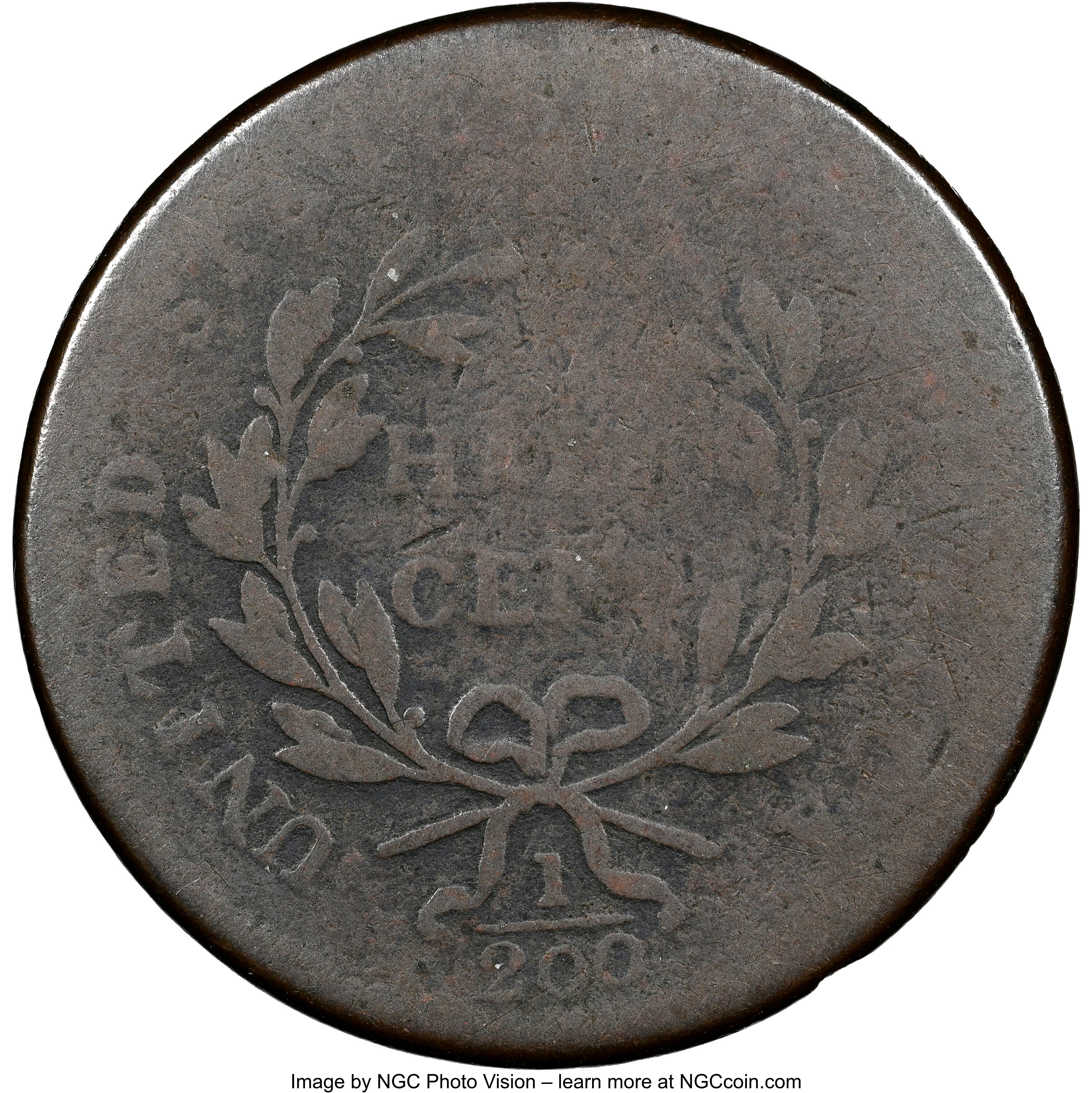 image for: 1797 1/2 C Plain Edge, Low Head, C-3a, B-3c, R.3, AG3 NGC. NGC Census: (2/6). PCGS Population: (0/14). AG3 . Mintage 127,84...
