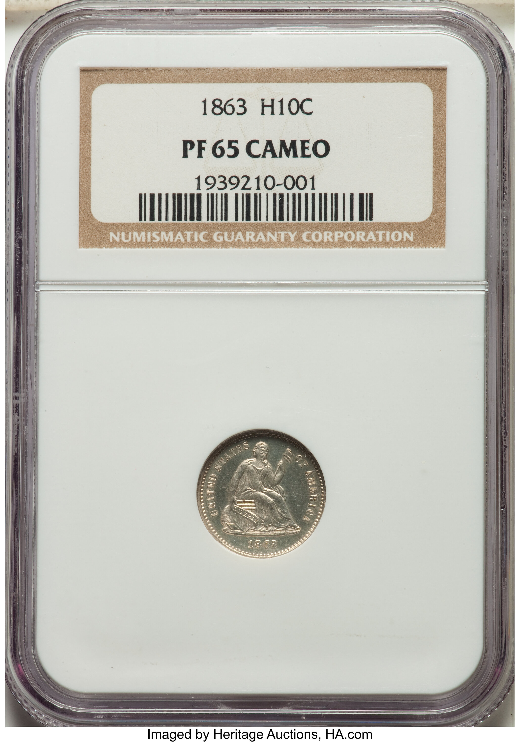image for: 1863 H10C PR65 Cameo NGC. NGC Census: (10/7). PCGS Population: (7/11). PR65. Mintage 460. ...