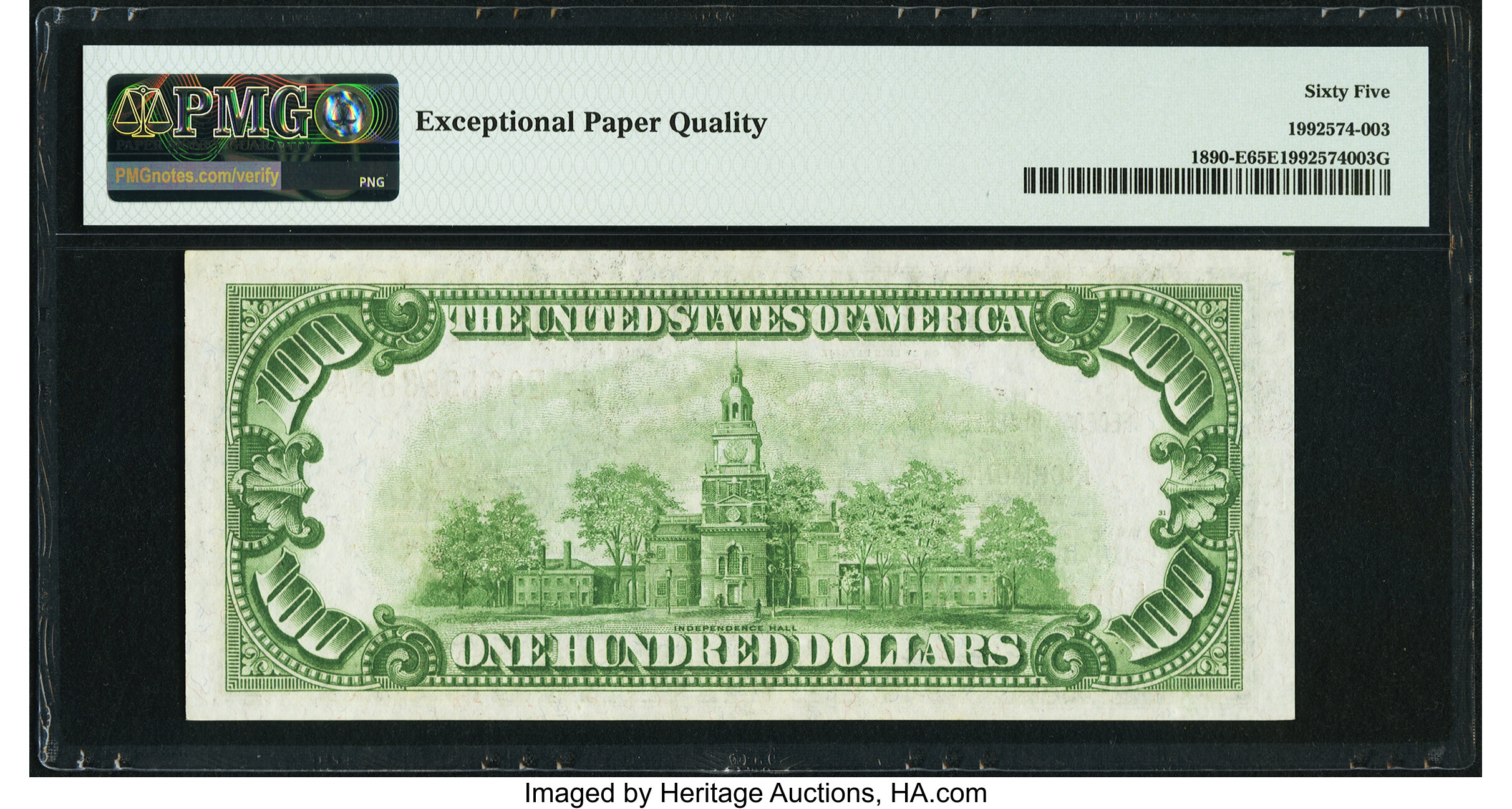 image for: Fr. 1890-E $100 1929 Federal Reserve Bank Note. PMG Gem Uncirculated 65 EPQ....