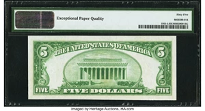 image for: Fr. 1951-L $5 1928A Federal Reserve Note. PMG Gem Uncirculated 65 EPQ....